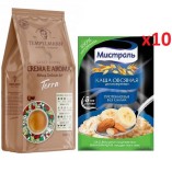 Кофе в зернах и каша овсяная 10 шт